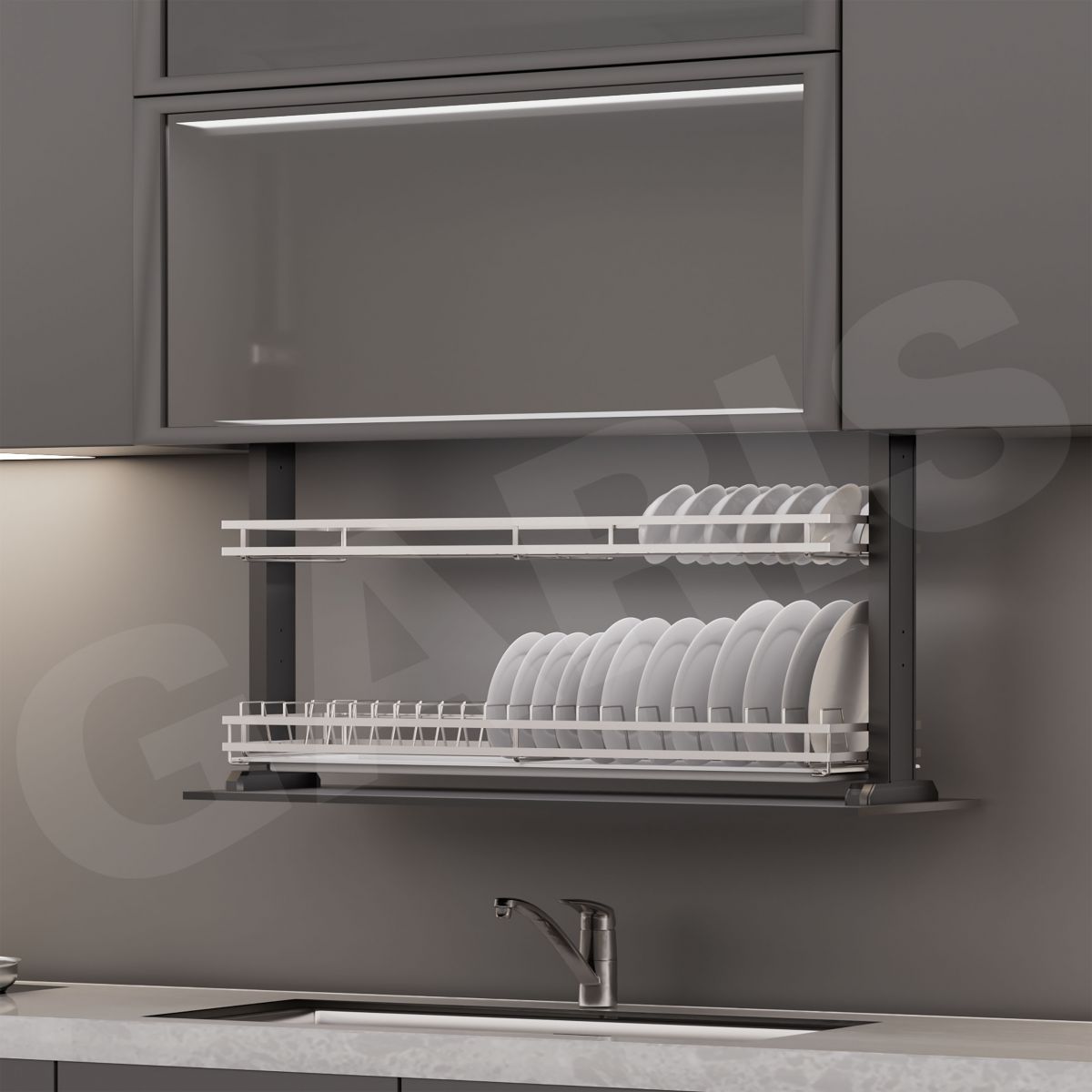 Giá bát đĩa nâng hạ điện GLX6 giọng nói/cảm ứng