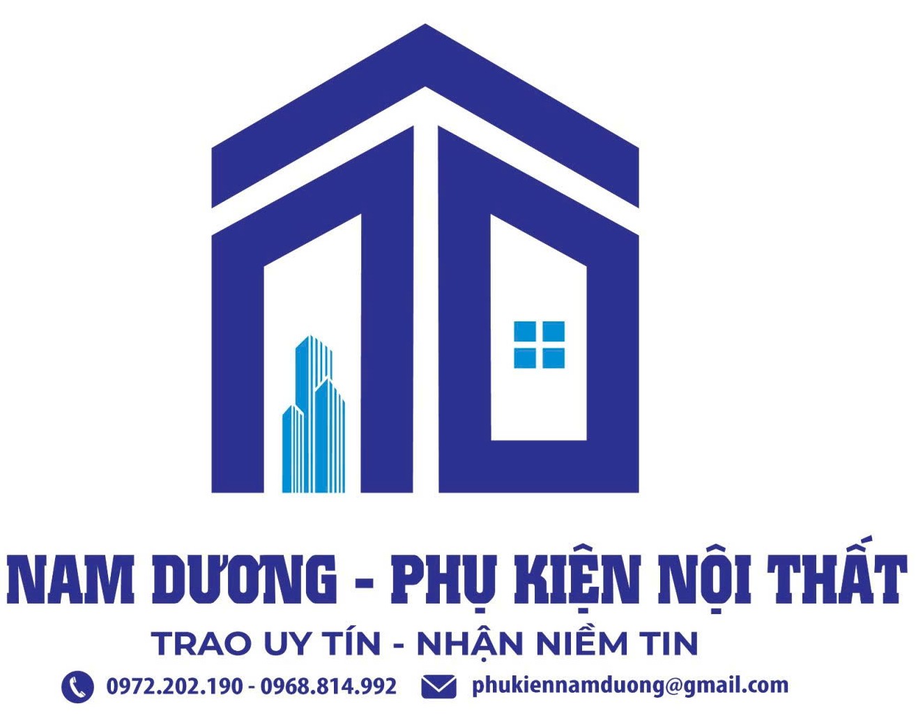 logo nền trắng xanh