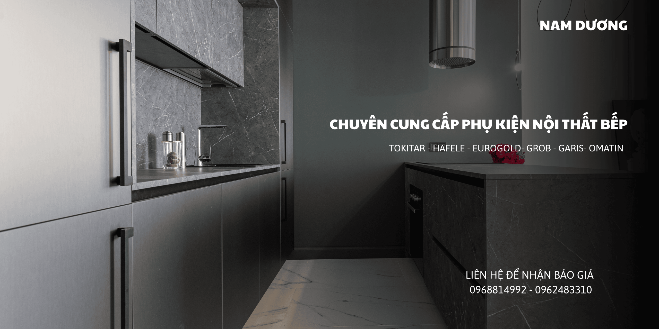 banner canva cá nhân Ảnh nội thất nhà bếp xám